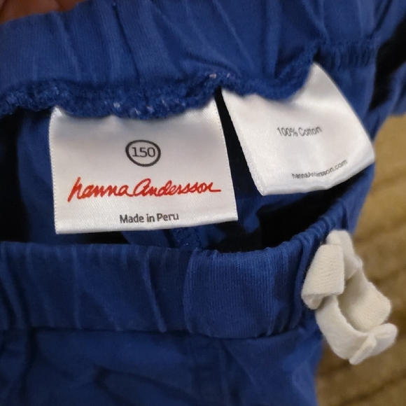 5/25 Hanna Andersson Blue Girl's Shorts Size 150 - Picture 2 of 3